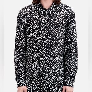 The Kooples Black and White Speckled Dress Shirt - Rock ‘n’ Roll - Sunset Strip